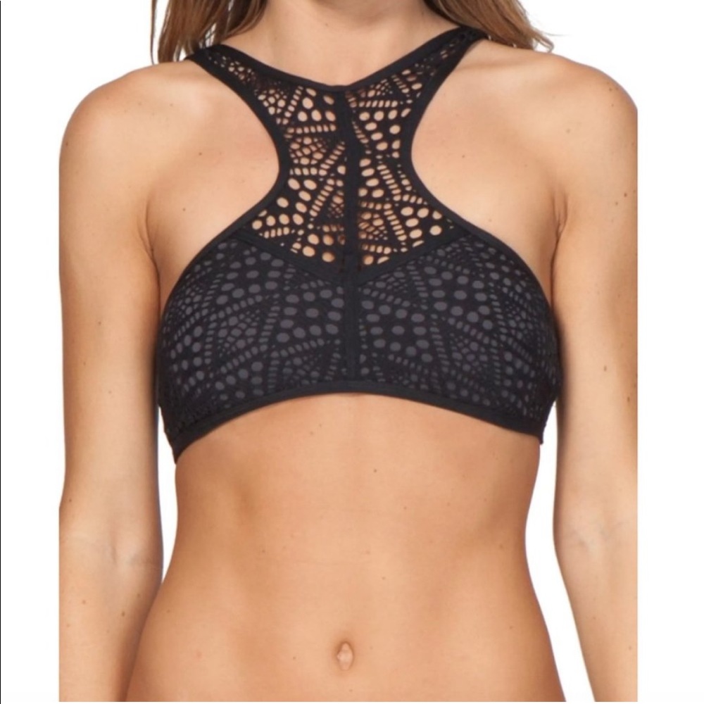 NWOT Rip Curl High Neck Crochet Bikini Top